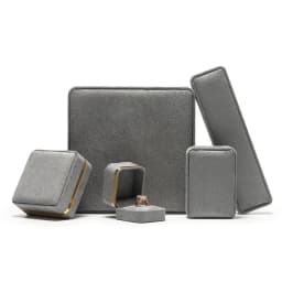 Good Quality Wholesale Velvet Jewellery Packaging Boxes Ring Pendant Necklace Bracelet Jewelry Gift Display Case