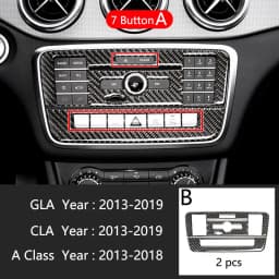 Carbon Fiber For Mercedes A GLA CLA Class W176 X156 C117 Car Interior Gearshift AC CD Panel Door Armrest Cover Trim Accessories