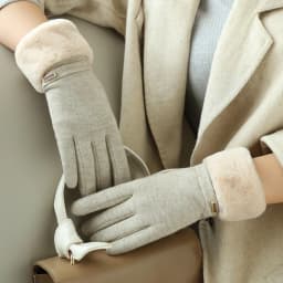 New Women Winter Warm Touch Screen Plus Velvet Thicken Plush Wrist Gloves Elegant Female Soft Cycling Drive Not Bloated