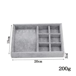 Handmade DIY Jewelry Box Drawer Storage Organizer Gray Soft Velvet Jewellery Earring Necklace Pendant Bracelet Tray 9 Options