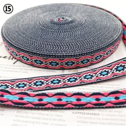 5 Yards 0.78 Inch 20MM Hundreds Styles Geometric Woven Jacquard Embroidered Ribbons DIY Apparel Wrapping Trim Sewing Accessories