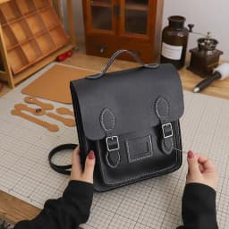 Retro Handmade Backpack Messenger Bag Hand Stitching Sew DIY Material Customized Cambridge Woven Bag Large Capacity