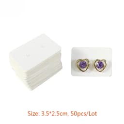 Kraft Paper Ear Stud Hang Tag Jewelry Display Card Necklace Kraft Paper Tag Ear Studs Bracelet Paper Hang Price Tag 50pcs/Lot