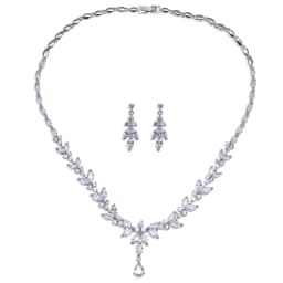 Emmaya Exquisite Jewelry Sets For Women Wedding Party Accessories Cubic Zircon Stud Earrings & Necklace Gift