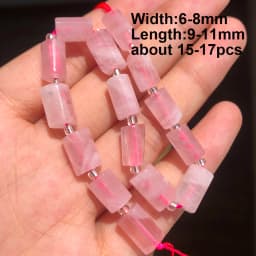 Natural Rose Quartz Beads Matte Pink Crystal Heart Faceted Round Loose Stone Beads for Jewelry Making DIY Handmade Bracelet