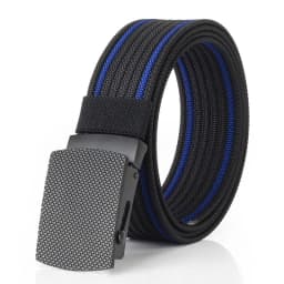 3.8cm outdoor nylon belt, black alloy automatic buckle, all-match striped men's belt, sports breathable
