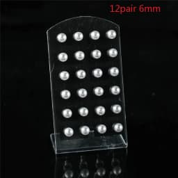 12Pairs Colorful White Imitation Pearl Stud Earrings For Women Ear Jewelry Round Ball Earring 4 6 8 10mm