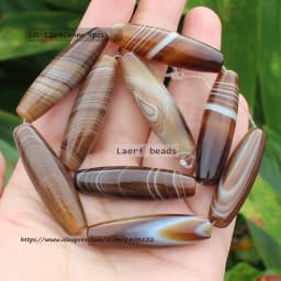 6-50mm Natural Coffe Botswana Agate Coffe Color Stripe agates Oval beads 15"/38cm , For DIY Jewelry making !