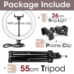 LED Photography Light Selfie Ring Light Lamp With Tripod For Phone Holder Stand Photo Lamp Ringlight For Live Video Streaming