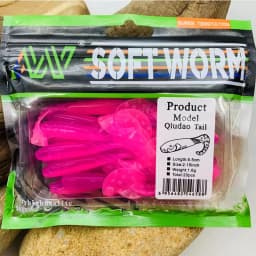 Hanlin 10pcs/20pcs 65mm/55mm Silicone Soft Lures Piece Artificial Wobblers Bait For Fishing Pva Swimbait Pike Bass Carp Tackle