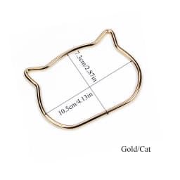 Cute Cat Ear Metal Bag Handle Replacement for DIY Shoulder Bags Making Handbag