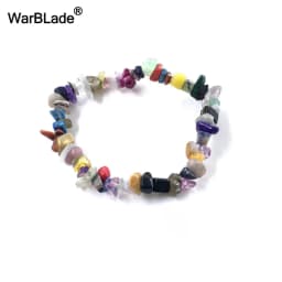 Natural Gem Stone Bracelet Amethyst Irregular Stretch Chip beads Nuggets Quartz Bracelets Bangles Crystal Wristband For Women