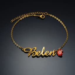 Atoztide New Customized Name Bracelet Personalized Thick Chain for Women Stainless Steel Gold Color Bangle Chrismas Gift 