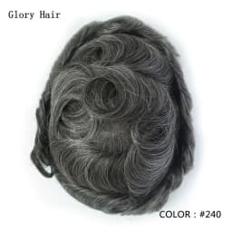 0.12-0.14mm Injected Male Hair Prosthesis Injection Thin Skin Toupee Man Wigs Human Hair Men's Capillary Prothesis For Hair Loss