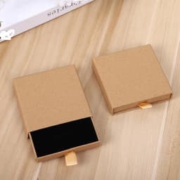10Pcs Thin Kraft Paper Drawer Jewelry Packaging Box Greeting Card Necklace Bracelet Gift Package Case Boxes Dropshipping