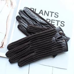Women's Thin Sheepskin Motorcycle Riding Gloves Touch Screen Genuine Leather Spring and Autumn Sun Protection Driving Gloves