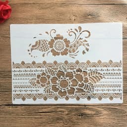 A4 size Design Stencil for Wall Painting Scrapbooking Stamp Album Decorative Embossing Craft Paper DIY Flower Label Stencils