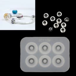 One Pack S925 Beads Cap Silicone Mold Kit Add-a-Bead Bracelet Beads Jewelry DIY