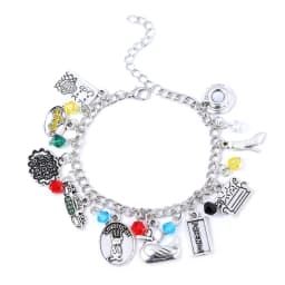 TV show Friends Charms Bracelet Central Perk Coffee Time Pendant Bangles Bracelets for Women Men Jewelry Gift