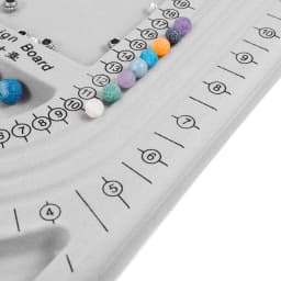 Gray Flocked Bead Board Jewelry Making Measuring Tool for DIY Bracelet Necklace Accessories Findings Organizer Tray Craft