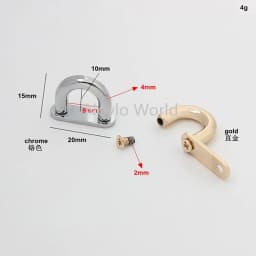 5-20-100 pieces 5 colors 9mm 3/8" Arch Bridge U Ring Link For Purse Bag Making,Shoes Metal Hanger Arch Bridge Connector