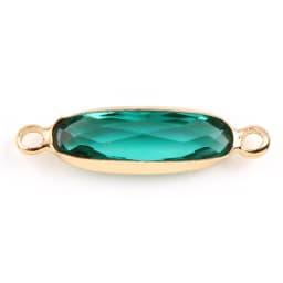 Multicolor Glass Connectors Oval Gold Color Copper Charms DIY Making Necklace Bracelets Women Jewelry Findings,22mm X 6mm,5PCs