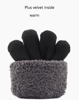 Winter New Man Keep Warm Touch Screen Plus Velvet Inside Thicken Knitting Gloves Wear-Resistant Anti-Slip Solid Fashion Male Sof