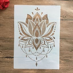 A4 size Design Stencil for Wall Painting Scrapbooking Stamp Album Decorative Embossing Craft Paper DIY Flower Label Stencils