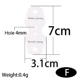50pcs Display Cards for Necklace Bracelet Earrings Ear Studs Cardboard Package Hair Clips White Craft Hang Tag Card Wholesale