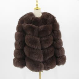 pink java QC8066 high quality women real fox fur coat wihter warm thick fox fur jacket genuine fur short coat long sleeves