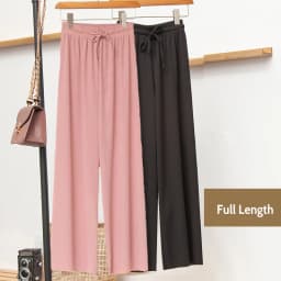 Slacks Women's Loose Summer Pants Soft Ice Silk Ankle-Length Black Wide Leg Pants Grey Khaki Women High Waisted Trousers