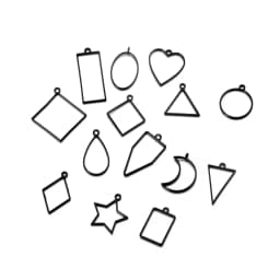 11-22Pcs Metal Geometric Hollow Frame Bezel Border Molds UV Epoxy Resin Molds For DIY Jewelry Making Findings Round Pendants