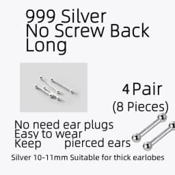 La Monada Sterling Silver Stud Earrings Women Two Ball Fine 925 Silver Jewelry Woman Earrings Stud Silver 999 Keep Piercing Nut