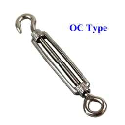M5~M24 304 Stainless Steel Turnbuckle Flange Bolt Hook Wire Rope Tension Device Shading Net Tarpaulin Installation DIY Tools