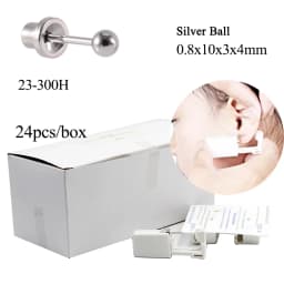 24PCS/Box Disposable Safety Kids Ear Piercing Device Bezel Crystal Studs Bullet Buckle No Sharp Body Piercing Jewelry Suit Baby