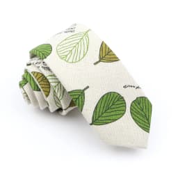 High Quality Cute Linen Cartoon Tie For Men Cat Polar Bear Watermelon Waves Printed Funny Gift Animal Narrow Striped Slim Cravat