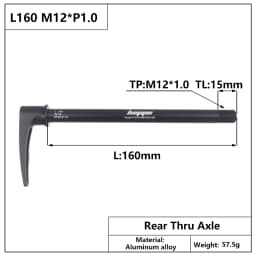 HEPPE MTB Road Bike Thru Axle Front Fork Shaft Skewers 12x100 12x110 Rear Thru Axle 12x142 12x148 Quick Release M12xP1.0/P1.75