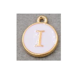 10pcs/26pcs Alphabet Letter Double Face Enamel Charms KC Gold color White Enamel  12*15mm pendants jewelry making Handmade craft