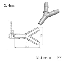 Y-type Three-way Plastic Pagoda Joint Water Divider PP Hose Silicone Rubber Tube Peristaltic Pump Gas Path