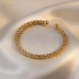 2025 New Classic Simple Copper Alloy Gold Colour Jewelry Bracelets Korean Fashion Accessories Girl's Unusual Bracelets For Women