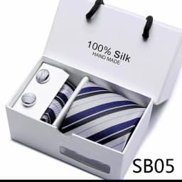 Brand 100% Silk Ties Gift box Office Men Classic Party Wedding striped 7.5cm Silk Wedding Floral Tie Necktie Handkerchief Set