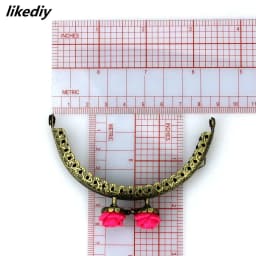 1 Piece 8.5 CM Antique Bronze Rose Head Metal Purse Frame Semicircle Kiss Clasp Lace DIY Bag Accessories