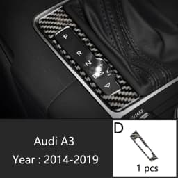 Carbon Fiber For Audi A3 8V S3 Car Interior Gearshift Air Conditioning CD Panel Door Armrest Cover Trim Stickers Accessories