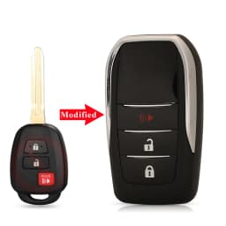 jingyuqin 2/3/4 BT Modified Remote Flip Car Key Shell For Toyota CAMRY Corolla YARIS Vios Prado TOY43 Blade Fob Case Replacement