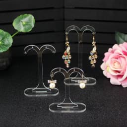 Acrylic Earring Hanging Holder T Earring Display Stand Jewelry Organizer Case Earring Showing Shelf High Quality