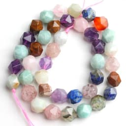 6-12mm Natural Garnet Agates Quartz Tiger Eye Howlite Opal Stone Beads Faceted Loose Beads For DIY Jewelry Making Bracelet