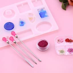 3PCS Poke Needle Digging Power Spoon Stir Bar Tool Set For Professional Silicone UV Glue Resin Mold Epoxy Jewelry Making Tools