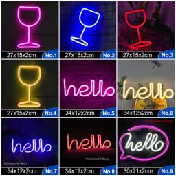 LED Neon Light Sign Strip New 189 Styles Wall Art Lamp Nightlight LOVE Heart Animal Cat Figure Model Decor Room Shop Xmas Gift