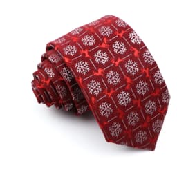 Christmas Ties For Men Red Green Blue Printed Festival Theme Party Gift Xmas Tree Santa Snowflake Slim Necktie For Man Accessori