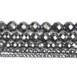 46 Style Natural Stone Bead Gold Silver Color Hematite Round Faceted Beads For Jewellery Making Bracelet Necklace 15'' Strands